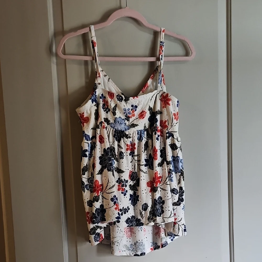 Torrid Spaghetti Strap Summer Top Red, White and Blue - Picture 3 of 4
